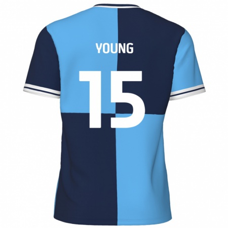 Kandiny Kinder Jack Young #15 Himmelblau Dunkelblau Heimtrikot Trikot 2024/25 T-Shirt