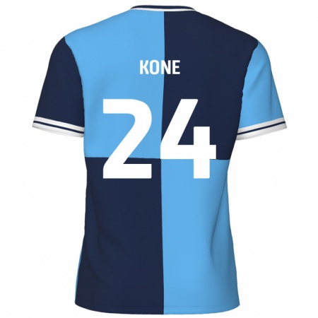 Kandiny Kinder Richard Kone #24 Himmelblau Dunkelblau Heimtrikot Trikot 2024/25 T-Shirt