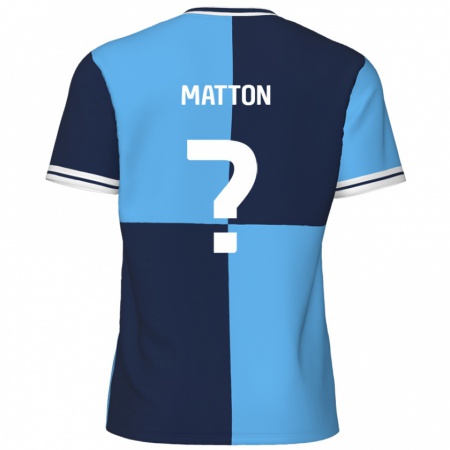 Kandiny Kinder Jack Matton #0 Himmelblau Dunkelblau Heimtrikot Trikot 2024/25 T-Shirt