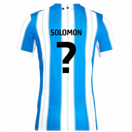 Kandiny Kinder Eko Solomon #0 Blau Weiß Heimtrikot Trikot 2024/25 T-Shirt