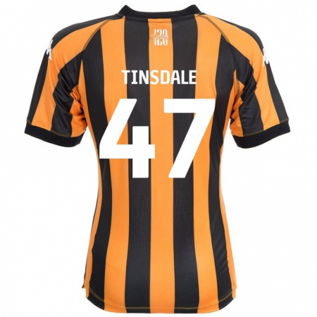 Kandiny Kinder Nathan Tinsdale #47 Schwarz Bernstein Heimtrikot Trikot 2024/25 T-Shirt