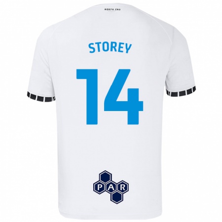 Kandiny Kinder Jordan Storey #14 Weiß Heimtrikot Trikot 2024/25 T-Shirt