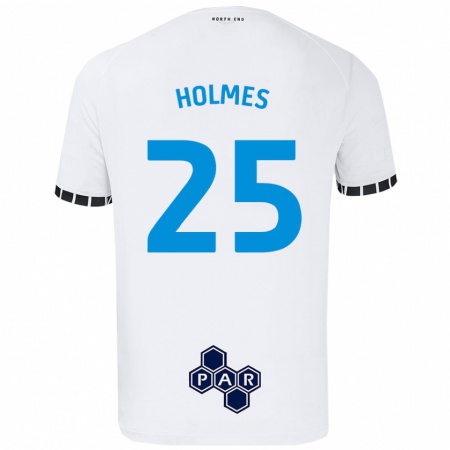 Kandiny Kinder Duane Holmes #25 Weiß Heimtrikot Trikot 2024/25 T-Shirt