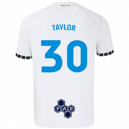 Kandiny Kinder Kian Taylor #30 Weiß Heimtrikot Trikot 2024/25 T-Shirt