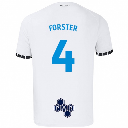 Kandiny Kinder Hannah Forster #4 Weiß Heimtrikot Trikot 2024/25 T-Shirt