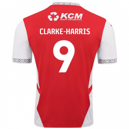 Kandiny Kinder Jonson Clarke-Harris #9 Rot Weiß Heimtrikot Trikot 2024/25 T-Shirt