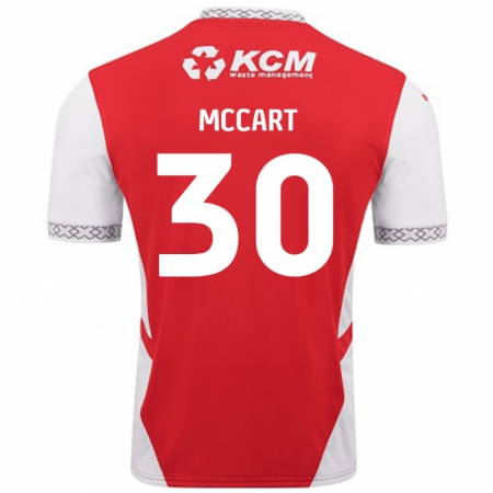 Kandiny Kinder Jamie Mccart #30 Rot Weiß Heimtrikot Trikot 2024/25 T-Shirt