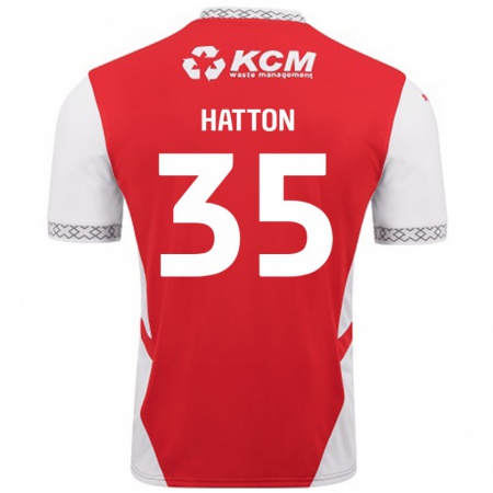 Kandiny Kinder Ben Hatton #35 Rot Weiß Heimtrikot Trikot 2024/25 T-Shirt