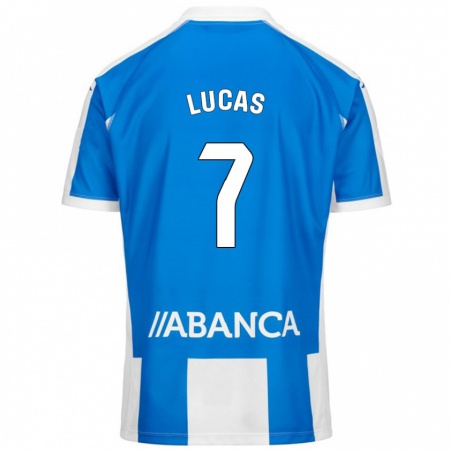 Kandiny Kinder Lucas Pérez #7 Blau Weiß Heimtrikot Trikot 2024/25 T-Shirt