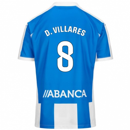 Kandiny Kinder Diego Villares #8 Blau Weiß Heimtrikot Trikot 2024/25 T-Shirt