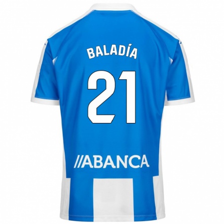 Kandiny Kinder Álvaro Baladía #21 Blau Weiß Heimtrikot Trikot 2024/25 T-Shirt