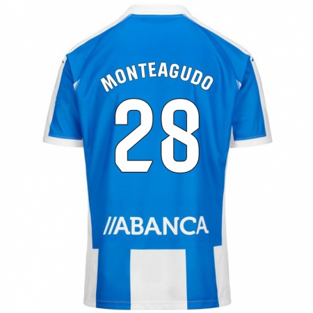 Kandiny Kinder Paula Monteagudo #28 Blau Weiß Heimtrikot Trikot 2024/25 T-Shirt