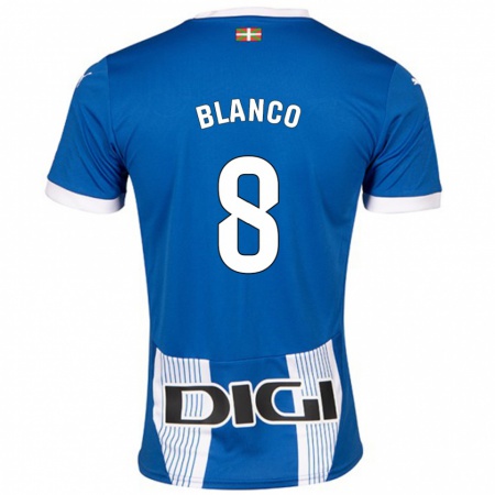 Kandiny Kinder Antonio Blanco #8 Blau Heimtrikot Trikot 2024/25 T-Shirt