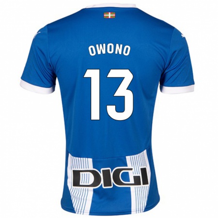 Kandiny Kinder Jesús Owono #13 Blau Heimtrikot Trikot 2024/25 T-Shirt