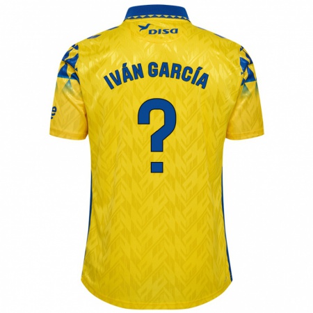 Kandiny Kinder Iván García #0 Gelb Blau Heimtrikot Trikot 2024/25 T-Shirt