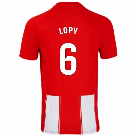 Kandiny Kinder Dion Lopy #6 Rot Weiß Heimtrikot Trikot 2024/25 T-Shirt