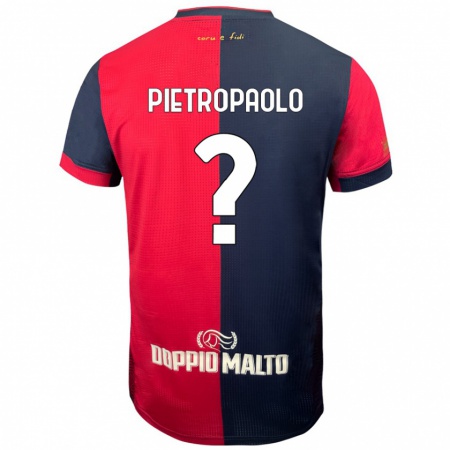 Kandiny Kinder Mario Pietropaolo #0 Rot Dunkleres Blau Heimtrikot Trikot 2024/25 T-Shirt