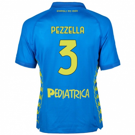 Kandiny Kinder Giuseppe Pezzella #3 Blau Heimtrikot Trikot 2024/25 T-Shirt