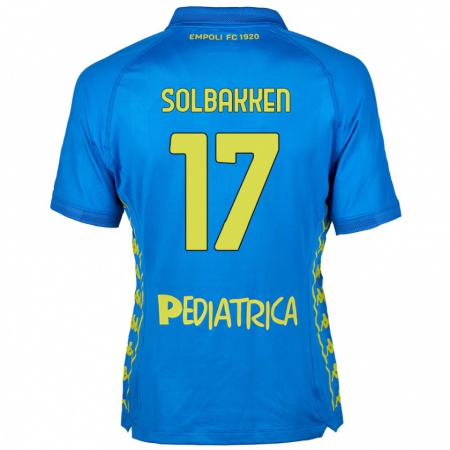 Kandiny Kinder Ola Solbakken #17 Blau Heimtrikot Trikot 2024/25 T-Shirt