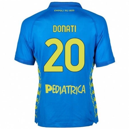 Kandiny Kinder Francesco Donati #20 Blau Heimtrikot Trikot 2024/25 T-Shirt