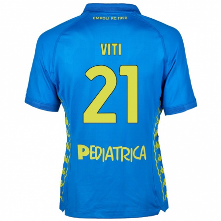 Kandiny Kinder Mattia Viti #21 Blau Heimtrikot Trikot 2024/25 T-Shirt