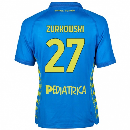 Kandiny Kinder Szymon Żurkowski #27 Blau Heimtrikot Trikot 2024/25 T-Shirt