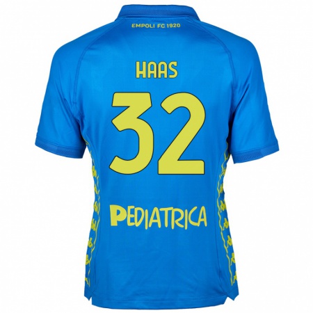 Kandiny Kinder Nicolas Haas #32 Blau Heimtrikot Trikot 2024/25 T-Shirt