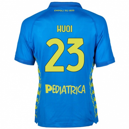 Kandiny Kinder Mattia Huqi #23 Blau Heimtrikot Trikot 2024/25 T-Shirt