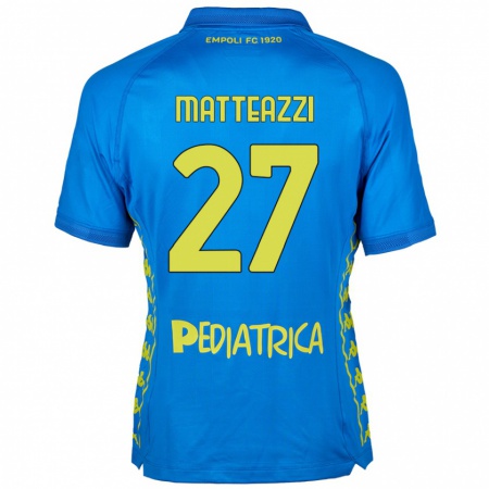 Kandiny Kinder Ernesto Matteazzi #27 Blau Heimtrikot Trikot 2024/25 T-Shirt