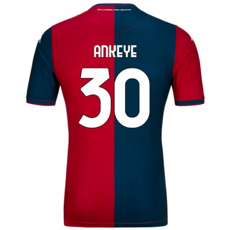 Kandiny Kinder David Ankeye #30 Rot Dunkelblau Heimtrikot Trikot 2024/25 T-Shirt