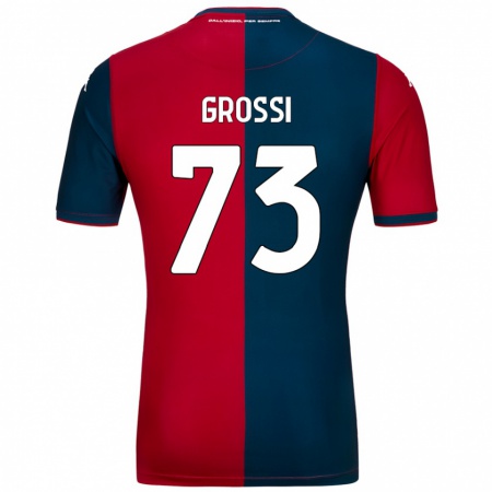 Kandiny Kinder Jacopo Grossi #73 Rot Dunkelblau Heimtrikot Trikot 2024/25 T-Shirt