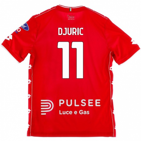 Kandiny Kinder Milan Djuric #11 Rot Weiß Heimtrikot Trikot 2024/25 T-Shirt