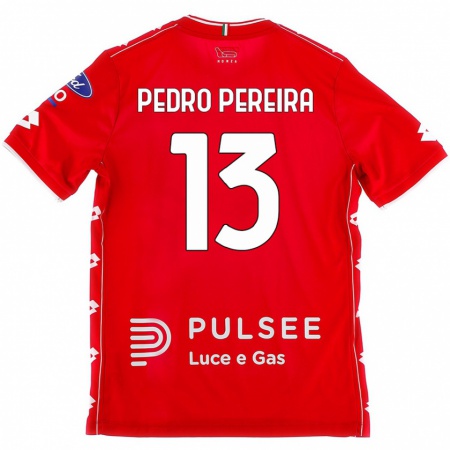 Kandiny Kinder Pedro Pereira #13 Rot Weiß Heimtrikot Trikot 2024/25 T-Shirt