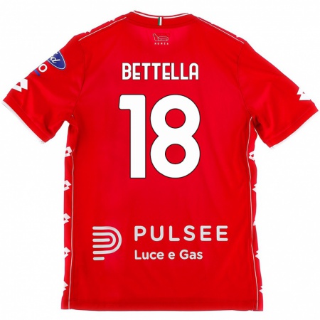 Kandiny Kinder Davide Bettella #18 Rot Weiß Heimtrikot Trikot 2024/25 T-Shirt