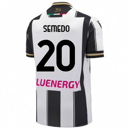 Kandiny Kinder Vivaldo Semedo #20 Weiß Schwarz Heimtrikot Trikot 2024/25 T-Shirt