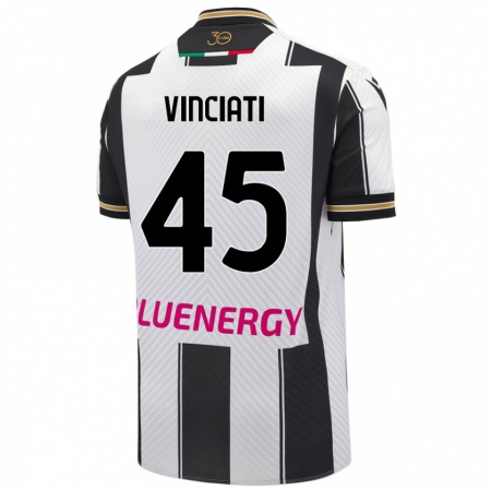 Kandiny Kinder Giulio Vinciati #45 Weiß Schwarz Heimtrikot Trikot 2024/25 T-Shirt