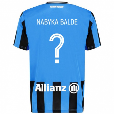 Kandiny Kinder Mamadou Nabyka Balde #0 Himmelblau Schwarz Heimtrikot Trikot 2024/25 T-Shirt