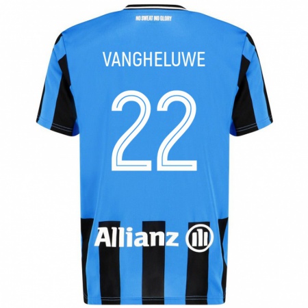 Kandiny Kinder Jody Vangheluwe #22 Himmelblau Schwarz Heimtrikot Trikot 2024/25 T-Shirt