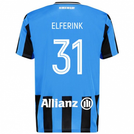 Kandiny Kinder Marie Elferink #31 Himmelblau Schwarz Heimtrikot Trikot 2024/25 T-Shirt