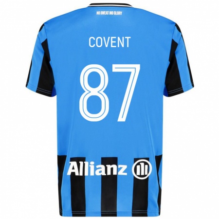 Kandiny Kinder Jorijn Covent #87 Himmelblau Schwarz Heimtrikot Trikot 2024/25 T-Shirt