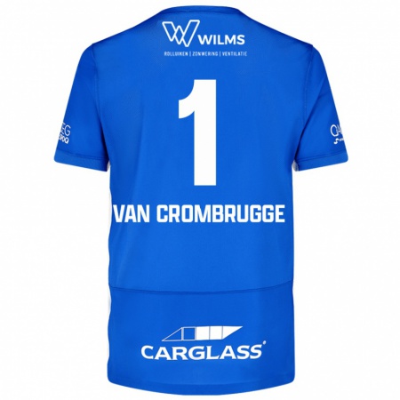 Kandiny Kinder Hendrik Van Crombrugge #1 Blau Heimtrikot Trikot 2024/25 T-Shirt