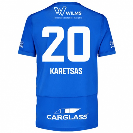 Kandiny Kinder Konstantinos Karetsas #20 Blau Heimtrikot Trikot 2024/25 T-Shirt