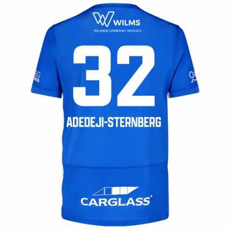 Kandiny Kinder Noah Adedeji-Sternberg #32 Blau Heimtrikot Trikot 2024/25 T-Shirt