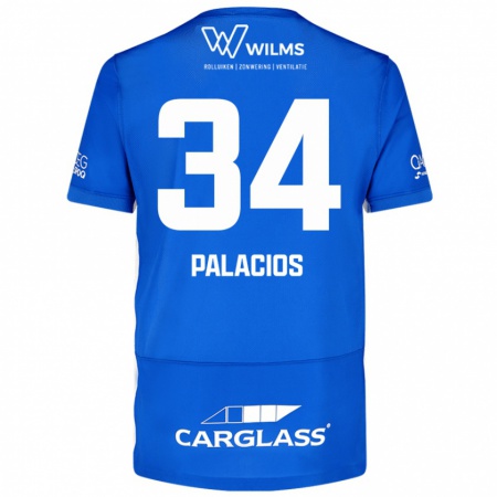 Kandiny Kinder Adrián Palacios #34 Blau Heimtrikot Trikot 2024/25 T-Shirt