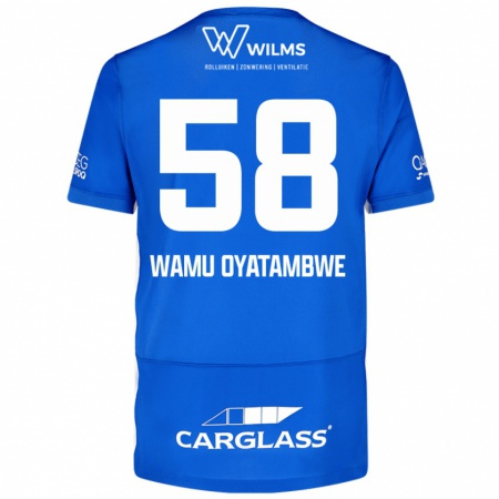 Kandiny Kinder Matthias Wamu Oyatambwe #58 Blau Heimtrikot Trikot 2024/25 T-Shirt