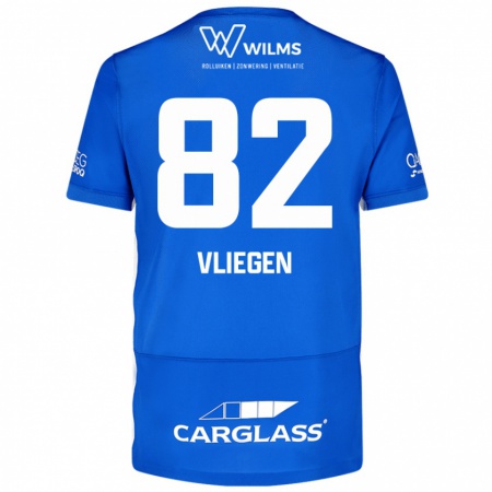 Kandiny Kinder Olivier Vliegen #82 Blau Heimtrikot Trikot 2024/25 T-Shirt