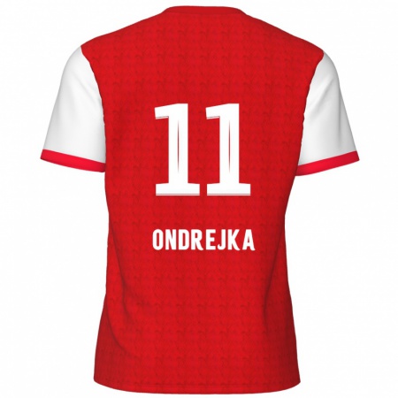 Kandiny Kinder Jacob Ondrejka #11 Rot Weiß Heimtrikot Trikot 2024/25 T-Shirt