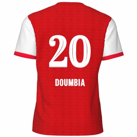 Kandiny Kinder Mahamadou Doumbia #20 Rot Weiß Heimtrikot Trikot 2024/25 T-Shirt