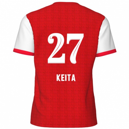 Kandiny Kinder Mandela Keita #27 Rot Weiß Heimtrikot Trikot 2024/25 T-Shirt