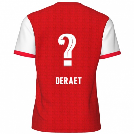 Kandiny Kinder Xavi Deraet #0 Rot Weiß Heimtrikot Trikot 2024/25 T-Shirt